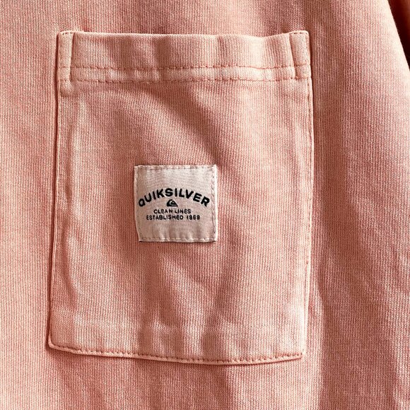 QUICKSILVER Cleanlines T-shirt Men’s XXL Heavy Cotton Short Sleeve Pink NWOT - Picture 4 of 6